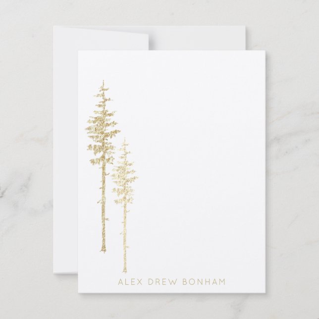 Cartão De Notas Floresta de Pinheiros do Leste Dourado (Frente)