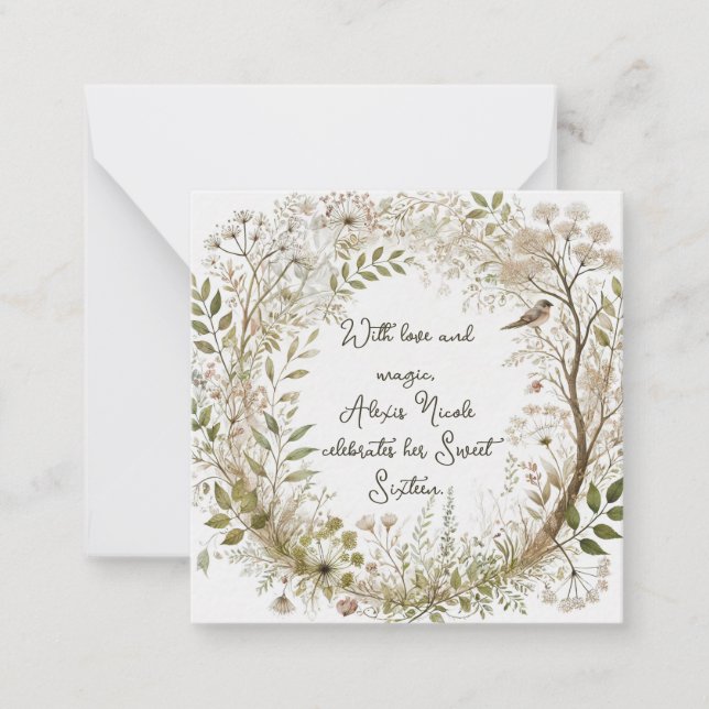 Cartão De Notas Floresta Encantada Eetal (Frente)