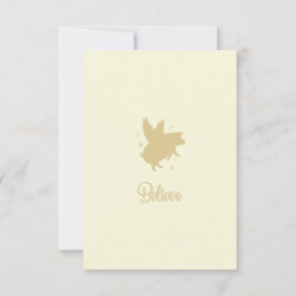 Cartão De Notas Flying Pig Believe Flat Note Card