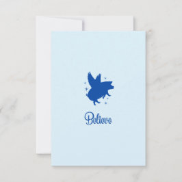 Cartão De Notas Flying Pig Believe Flat Note Card