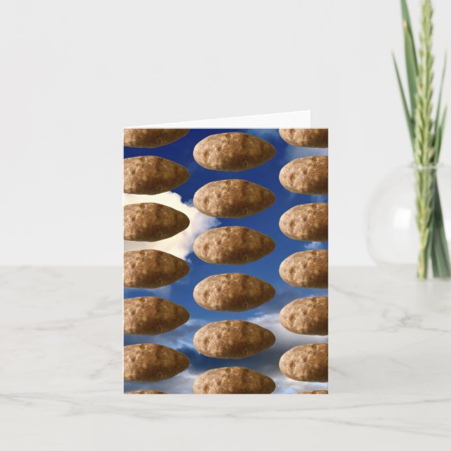 Cartão De Notas Flying Potatoes Space Potato (Frente)