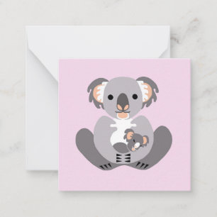 Cartão De Notas Fofo-KOALA - Vida Selvagem Aussie - Marsupial - Ro