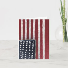 Cartão De Notas Folded Wooden flag Notecard
