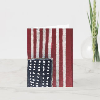Cartão De Notas Folded Wooden flag Notecard