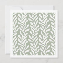 Folhas Botânicas Elegantes Verde Salvia Minimal