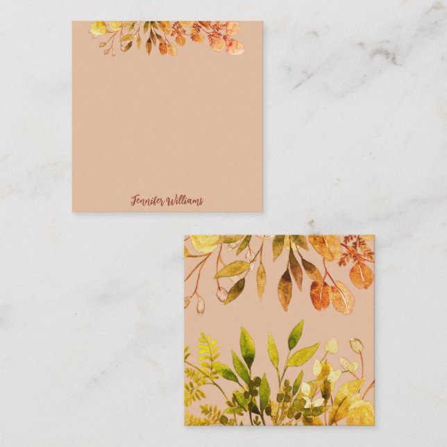 Cartão De Notas Folhas de quadros botânicos legantes (Frente/Verso)