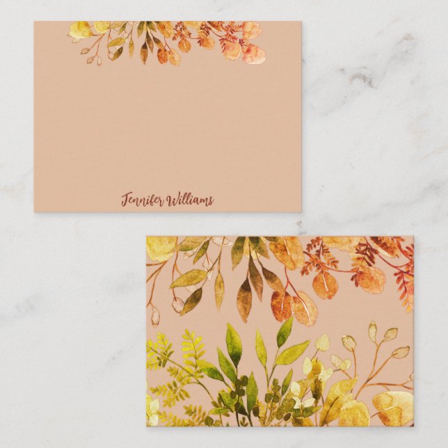 Cartão De Notas Folhas de quadros botânicos legantes (Frente/Verso)