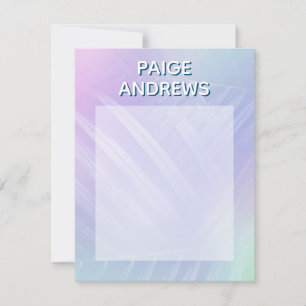 Cartão De Notas Folhas tropicais holográficas