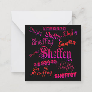 Cartão De Notas Fontes de Sheffey - Rosa e Vermelho