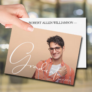 Cartão De Notas Formando de Fotografia Personalizado Flat Obrigado
