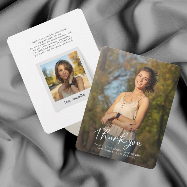 Cartão De Notas Formando Graduação de Fotografias 2024 (Graduation Photos 2024 Grad Thank You Card)