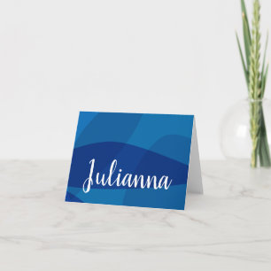 Cartão De Notas Formas de Abstrato na moda no Nome Personalizado A