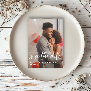 Cartão De Notas Foto de caligrafia moderna Salva o Orçamento de D