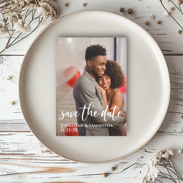 Cartão De Notas Foto de caligrafia moderna Salva o Orçamento de Da (Criador carregado)