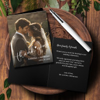 Foto de casamento Coração dobrada Obrigado