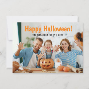 Cartão De Notas Foto de Família Feliz Halloween
