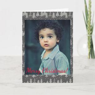 Cartão De Notas Foto de Pinheiros desenhados à mão no quadro de 