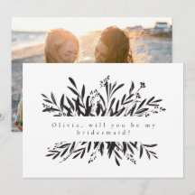 Foto de Proposta de Bridesmaid Botânica Minimalist