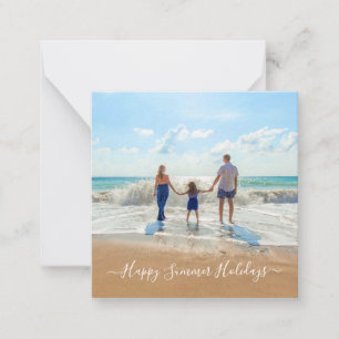 Cartão De Notas Foto e Texto Personalizados - Feliz Férias de Verã