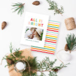 Cartão De Notas foto orçada colagem natal colorida brilhante<br><div class="desc">estimativa de fotos colagem de natal natristmas arco-íris com faixa colorida tudo é uma coleção de feriados familiar divertida e brilhante.</div>