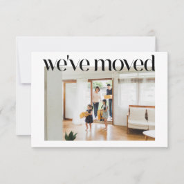 Cartão De Notas Foto personalizada minimalista que movemos novo en