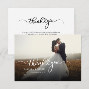 Cartão De Notas Fotografia de Casamento Obrigado