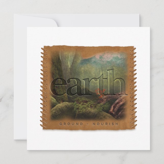 Cartão De Notas Four Elements - EARTH - Personalized Notecard (Frente)