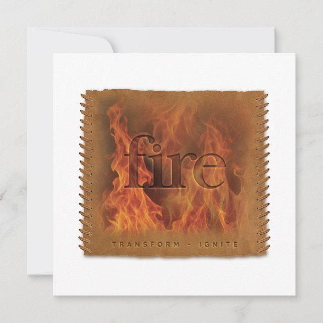 Cartão De Notas Four Elements - FIRE - Personalized Notecard (Frente)