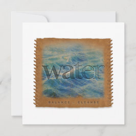 Cartão De Notas Four Elements - WATER - Personalized Notecard