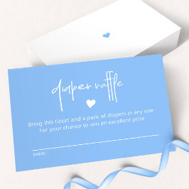 Cartão De Notas Fralda Chá Médio Blue Baby Boy Raffle