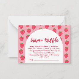 Cartão De Notas Fralda Raffle Berry Sweet Baby Cute Flat Note Card