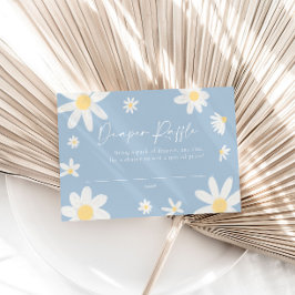 Cartão De Notas Fralda Raffle Card Daisy Dusty Blue