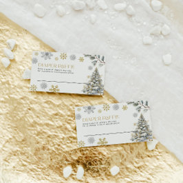 Cartão De Notas Fralda Raffle Card Winter Wonderland