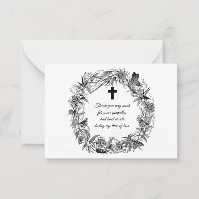 Cartão De Notas Frame Da Flor De Fundo Após O Funcional Obrigado C (Frente)