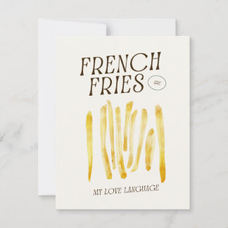 Cartão De Notas Francês Fries sobe engraçado