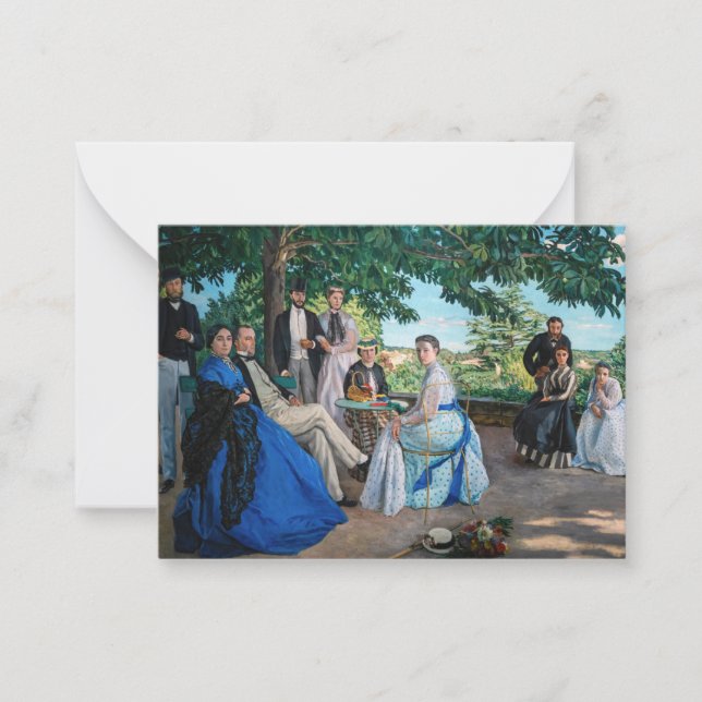 Cartão De Notas Frédéric Bazille - A Reunião de Família (Frente)