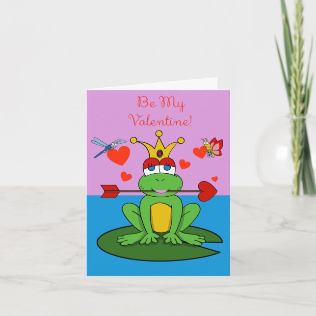 Cartão De Notas Frog Princess Valentines' Day card (Frente)