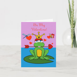 Cartão De Notas Frog Princess Valentines' Day card
