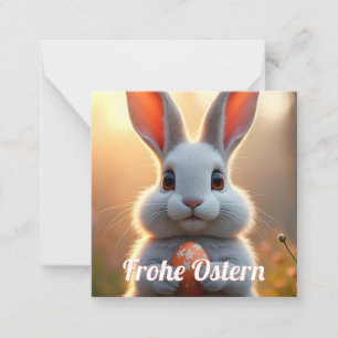 Cartão De Notas Fröhlicher Osterhase im Zauber des Frühlings