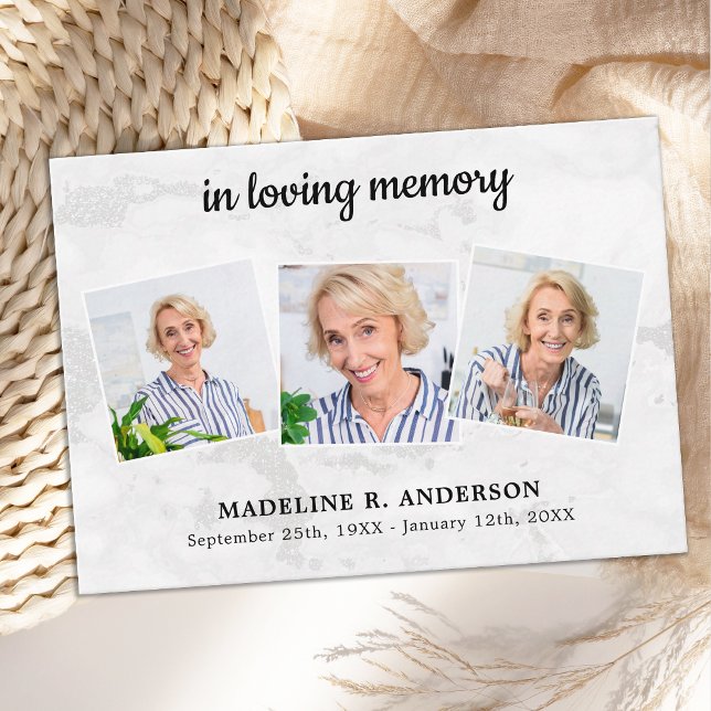 Cartão De Notas Funeral De Orçamento Obrigado 3 Simpatia Fotográfi (Criador carregado)