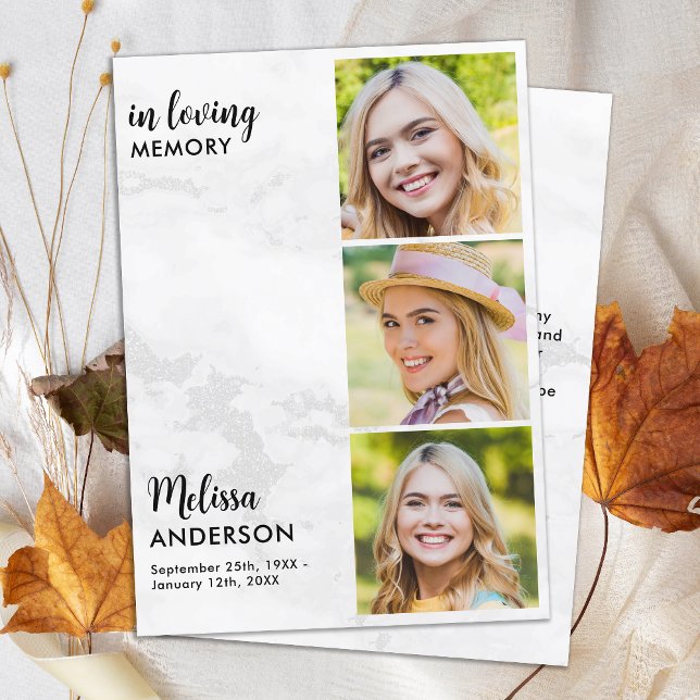 Cartão De Notas Funeral De Orçamento Obrigado Simpatia Fotográfica (Criador carregado)