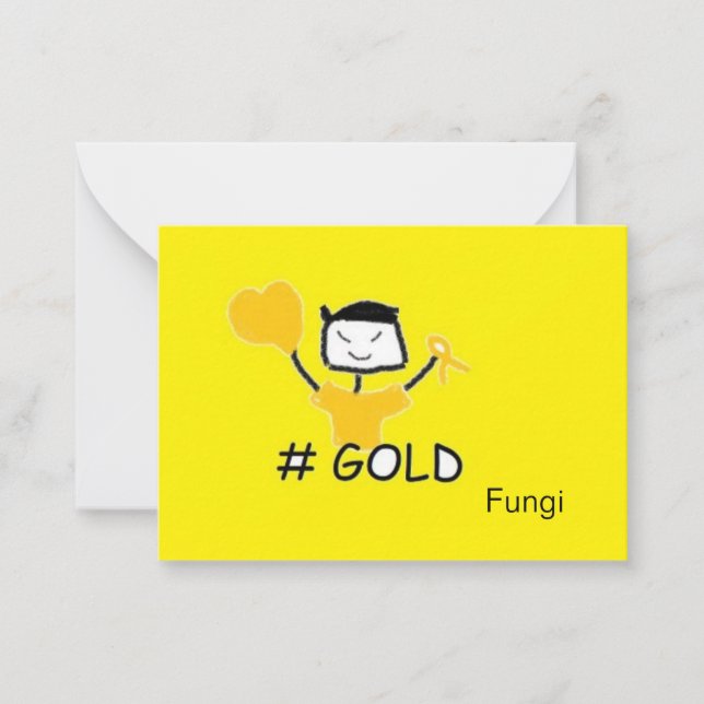 Cartão De Notas Fungos #Dourado (Frente)
