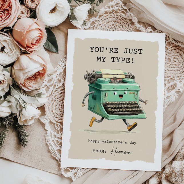 Cartão De Notas Funny Kids Classroom Valentines Day (Criador carregado)