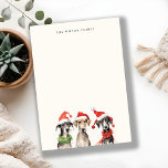 Cartão De Notas Fúria Cachorro Cachorro e Natal Brilhante<br><div class="desc">Se precisar de mais alguma personalização,  por favor,  sinta-se à vontade para me enviar uma mensagem em yellowfebstudio@gmail.com.</div>