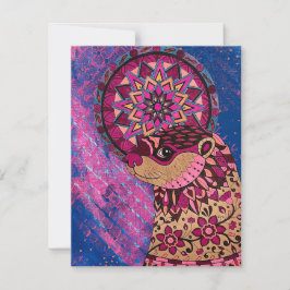 Cartão De Notas Fushia Floral Otter