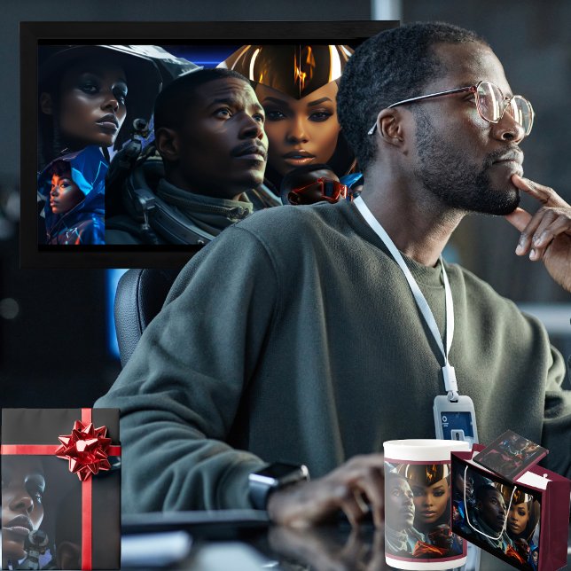 Cartão De Notas Futuro Negro (Get the full "Black Future" collection at  https://bit.ly/BlackFutureZazzle)