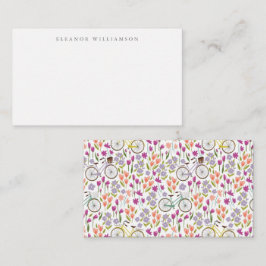 Cartão De Notas Gabinete de Presente de Nome Personalizado de Bici