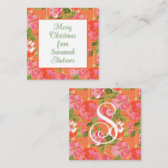 Cartão De Notas Gabinete de presentes para Enfeites de natal Palm  (Frente/Verso)