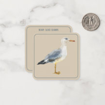 Gaivota de Praia em Aquarela Personalizada