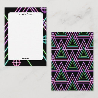 Cartão De Notas Game On Colorful Neon Laser Tag Birthday